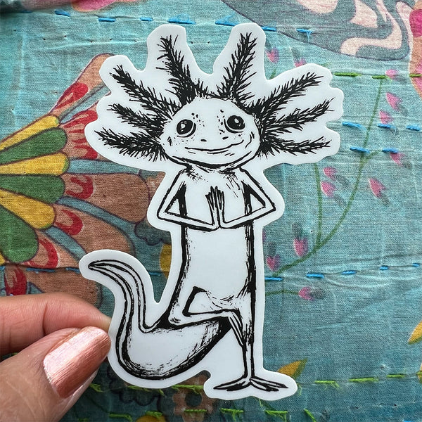 Axolotl Yoga Sticker