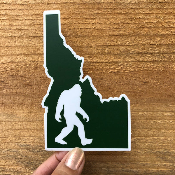 Bigfoot White Map Sticker
