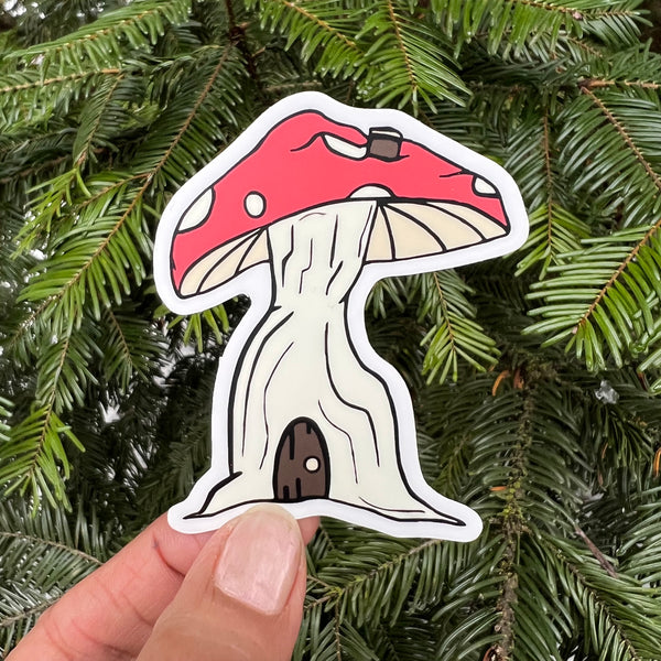 Mushroom House Sticker--Wholesale