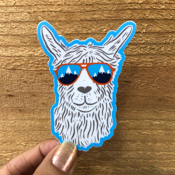 Llama Mountain Sticker