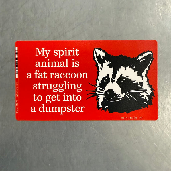 Fat Raccoon Sticker