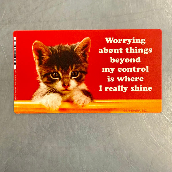 Worrying About Things Sticker