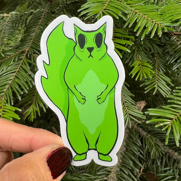 Alien Squirrel Sticker