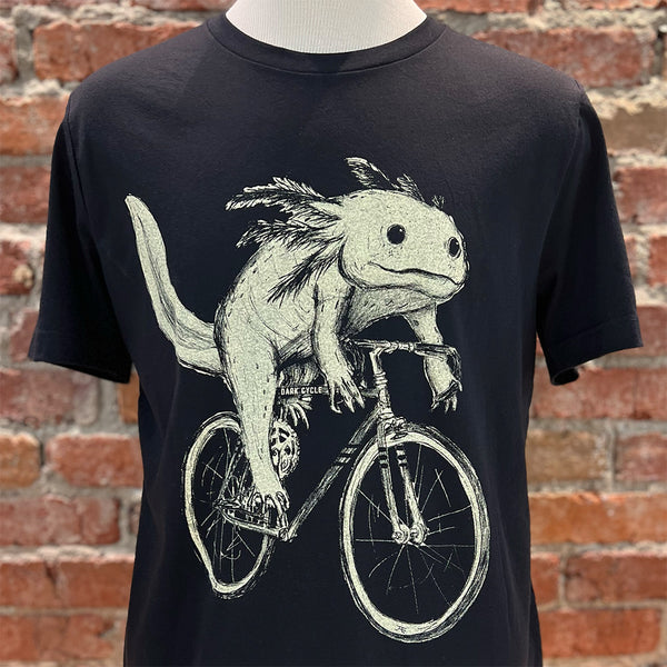 Unisex Axolotl On A Bicycle Tee