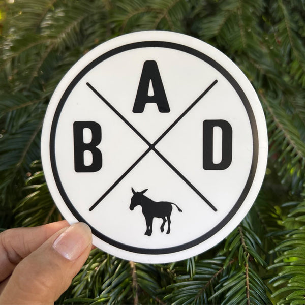 Bad Ass (WH) Sticker Small