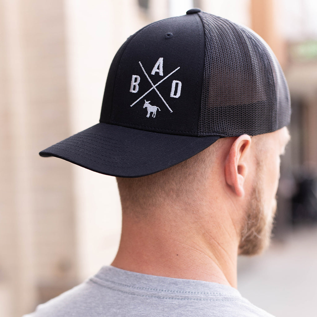 Bad Ass Trucker Hat Black Wholesale