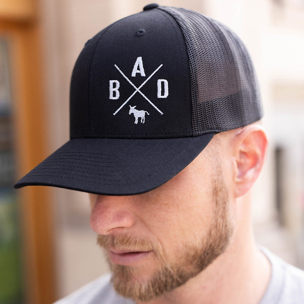 Bad Ass Trucker Hat (Black)--Wholesale