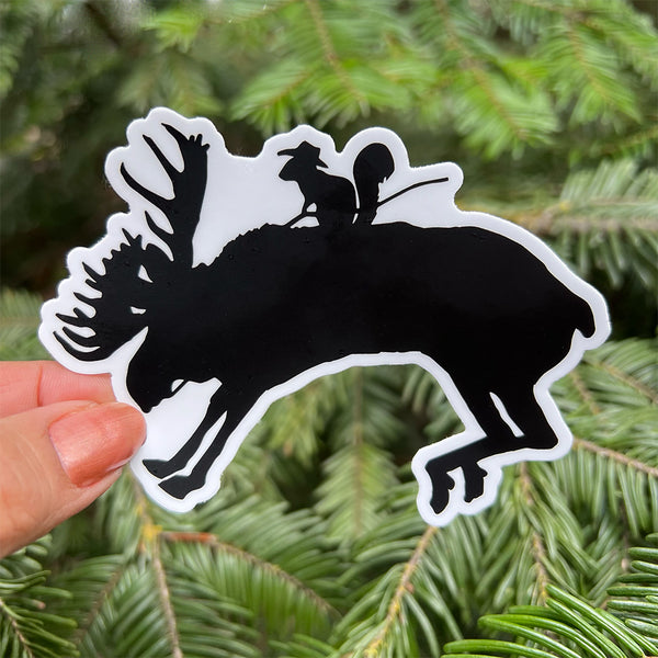 Bucking Moose Sticker
