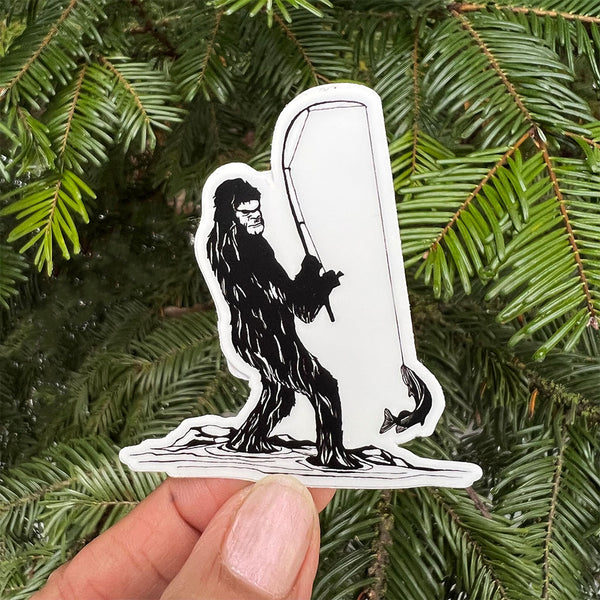 Bigfoot Fishing Sticker-Wholesale