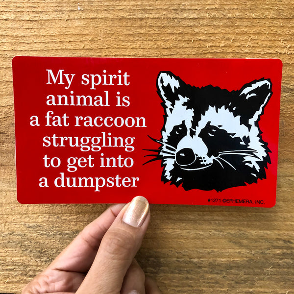 Fat Raccoon Sticker
