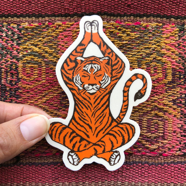 Yoga Tiger Color Sticker