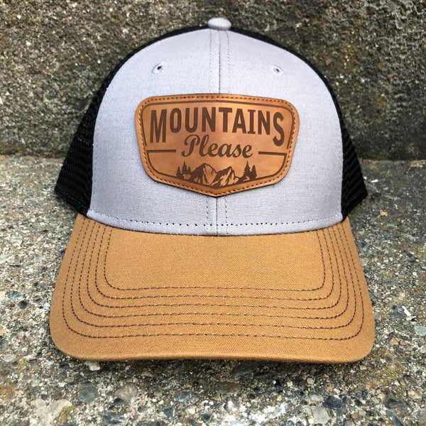 Mountains Please Trucker Grey
