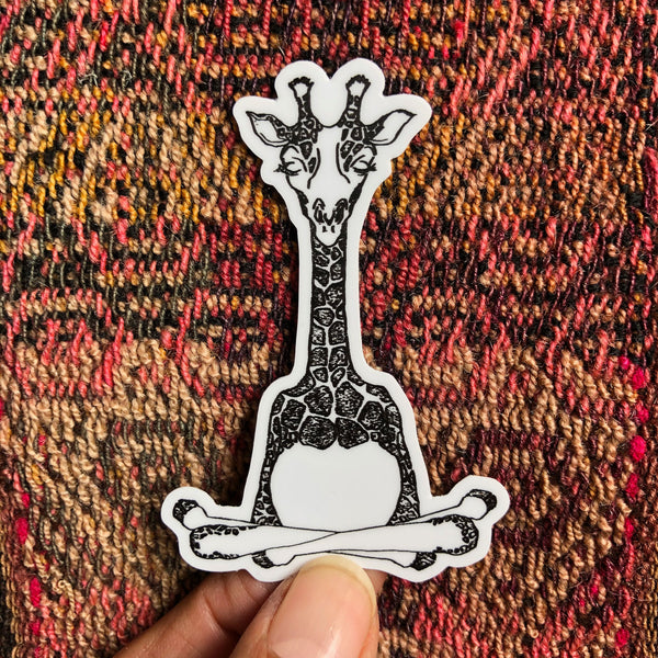 Giraffe Yoga Sticker--Wholesale