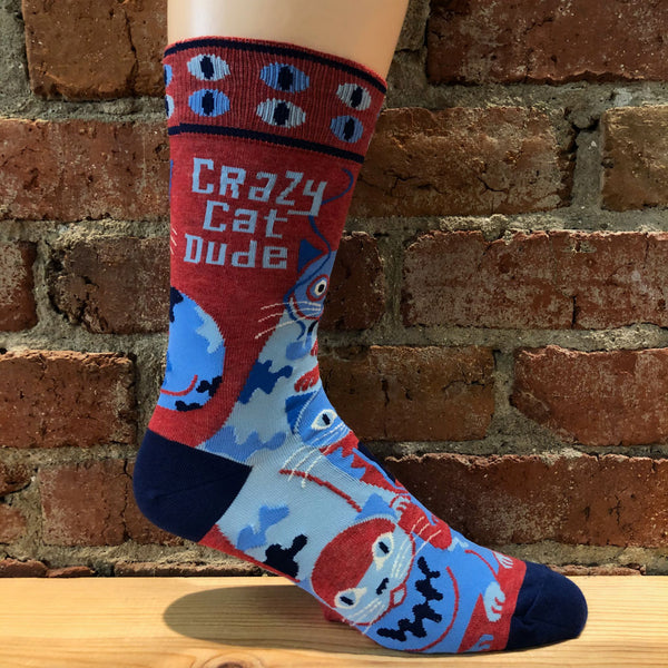 Men's Crazy Cat Dude Socks