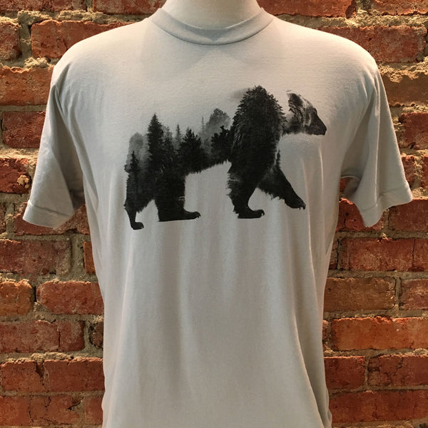 Unisex Double Exposure Bear Tee