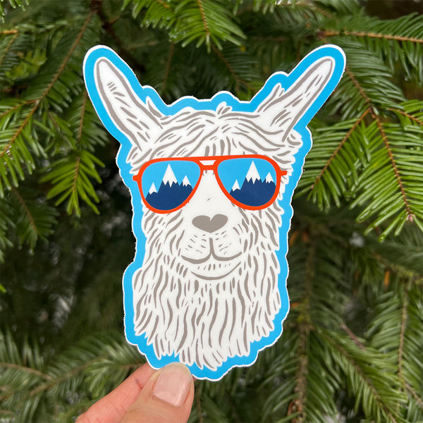 Llama Mountain Sticker--Wholesale