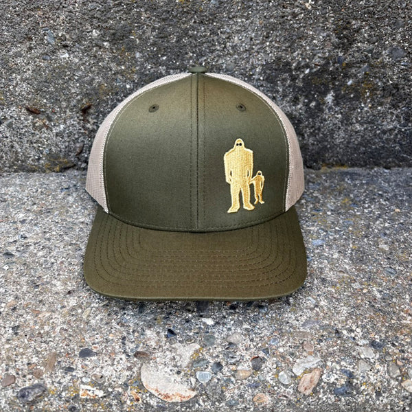 Lil' Squatch Trucker Hat (Moss/Khaki)--Wholesale