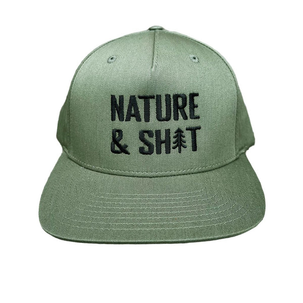 Nature & Shit Twill Flat Bill Hat